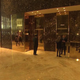 Screenshot from the ABC News livestream of Trump Tower’s lobby in New York City